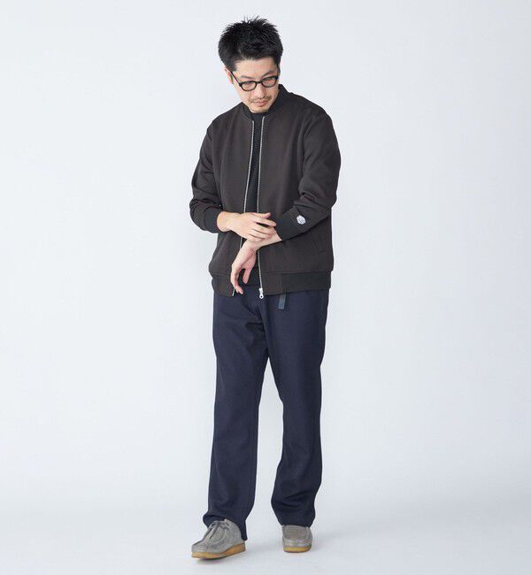 SHIPS「【WEB限定】SHIPS: ツイル ダンボール ニット MA-1 ブルゾンジャケット」|ミリタリージャケット|