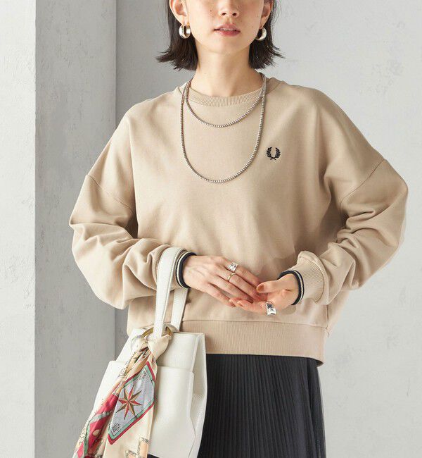 SHIPS for women「FRED PERRY: G1148 TIPPED SWEAT」|スウェット・ジャージ|ベージュ系