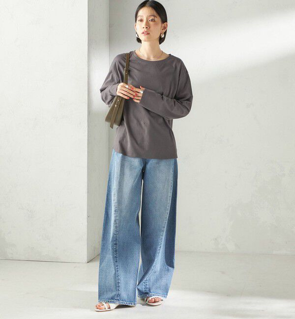 SHIPS for women「〈洗濯機可能〉オーガニックコットン ロング スリーブ TEE」|Tシャツ・カットソー|