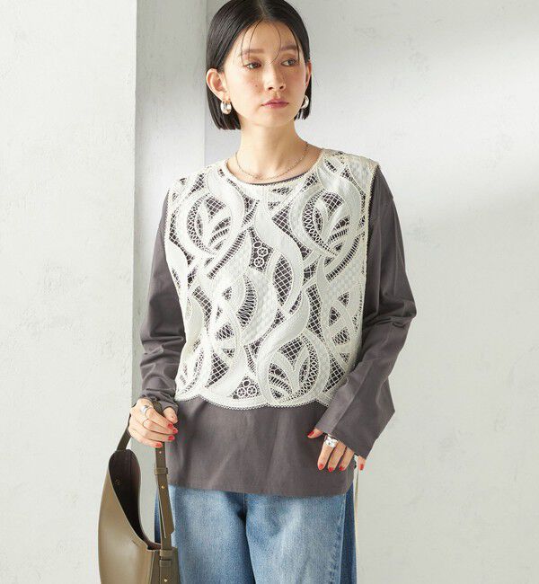 SHIPS for women「〈洗濯機可能〉オーガニックコットン ロング スリーブ TEE」|Tシャツ・カットソー|