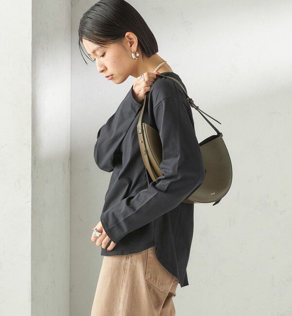 SHIPS for women「〈洗濯機可能〉オーガニックコットン ロング スリーブ TEE」|Tシャツ・カットソー|