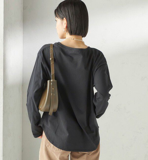 SHIPS for women「〈洗濯機可能〉オーガニックコットン ロング スリーブ TEE」|Tシャツ・カットソー|