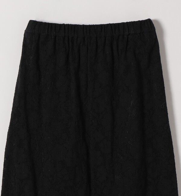 SHIPS any「《追加予約》SHIPS any:〈手洗い可能〉フラワー メッシュ レース タック セミフレア スカート」|スカート|