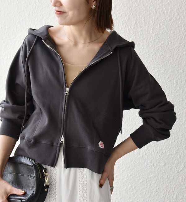 SHIPS any「SHIPS any:〈洗濯機可能〉USAコットン 裏毛 ジップ コンパクト パーカー」|パーカー|グレー