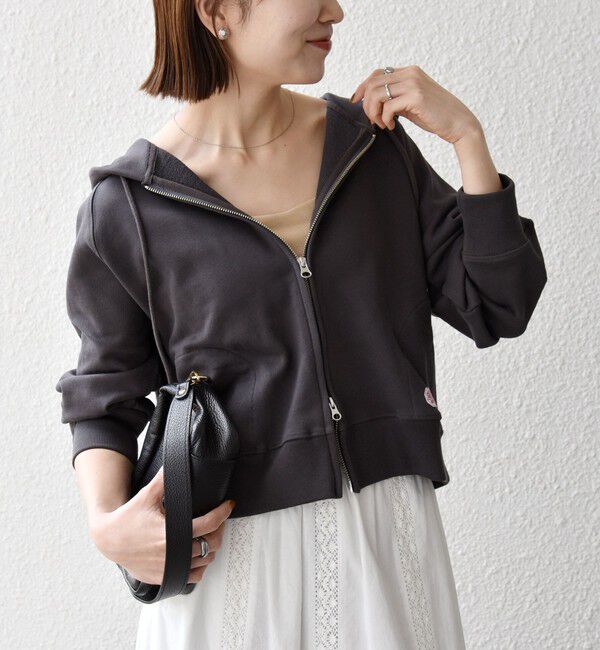 SHIPS any「SHIPS any:〈洗濯機可能〉USAコットン 裏毛 ジップ コンパクト パーカー」|パーカー|