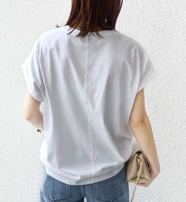 SHIPS for women「《一部追加予約》メルティ コットン プリント ロゴ ショート スリーブ Tシャツ」|Tシャツ・カットソー|