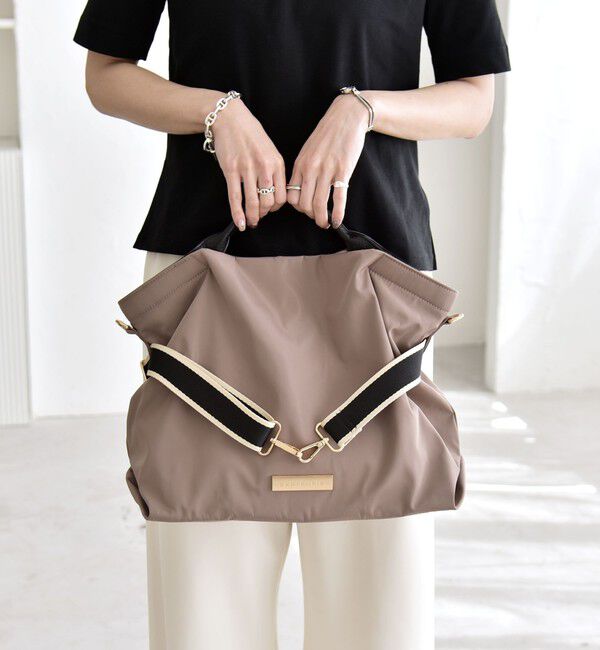 quaranciel「《予約》quaranciel: ラインベルト 2way ショルダー トート バッグ（A4対応）」|トートバッグ|