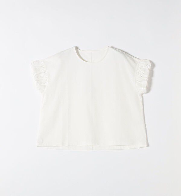 SHIPS any「《予約》SHIPS any:〈多機能/洗濯機可能〉マルチファンクション ギャザー スリーブ TEE」|Tシャツ・カットソー|