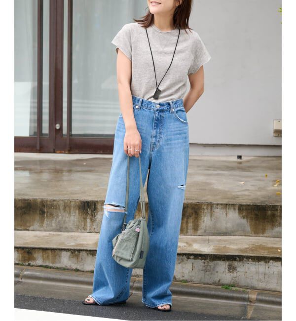 OUTDOOR PRODUCTS Usual Things「≪予約≫ULTデニムハイライズルーズスラッシュ5PKT」|デニム|