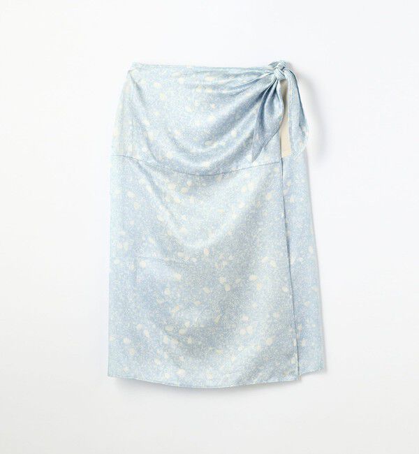 BACCA「ミネラルプリント ミディラップスカート」|スカート|64 ライトブルー系