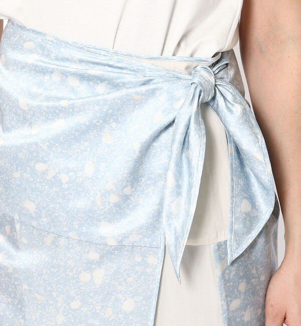 BACCA「ミネラルプリント ミディラップスカート」|スカート|