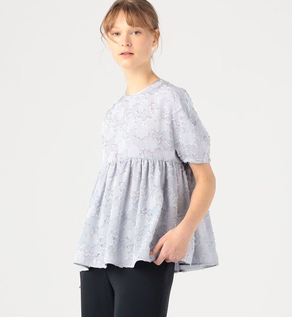 Ballsey「マーガレットカットジャカード ウエストギャザーブラウス」|シャツ・ブラウス|