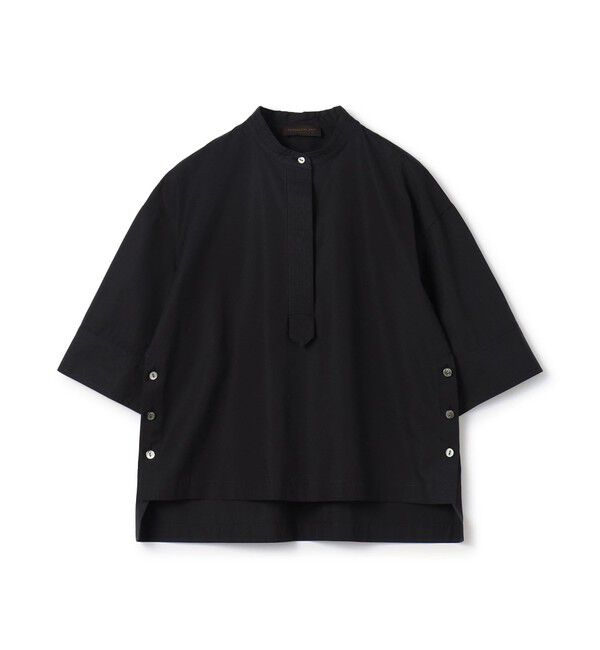 TOMORROWLAND collection「コットントロピカル サイドスリットブラウス」|シャツ・ブラウス|69 ネイビー