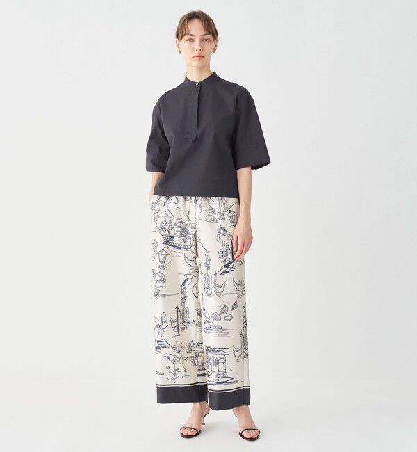 TOMORROWLAND collection「コットントロピカル サイドスリットブラウス」|シャツ・ブラウス|