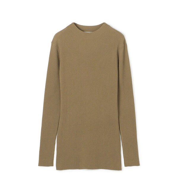 GALERIE VIE「プルミエールウールリブ ビルドネックプルオーバー」|ニット・セーター|45 キャメル