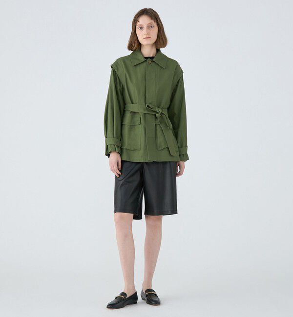 MACPHEE「スラブバックサテン ミリタリージャケット」|ミリタリージャケット|