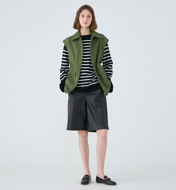 MACPHEE「スラブバックサテン ミリタリージャケット」|ミリタリージャケット|