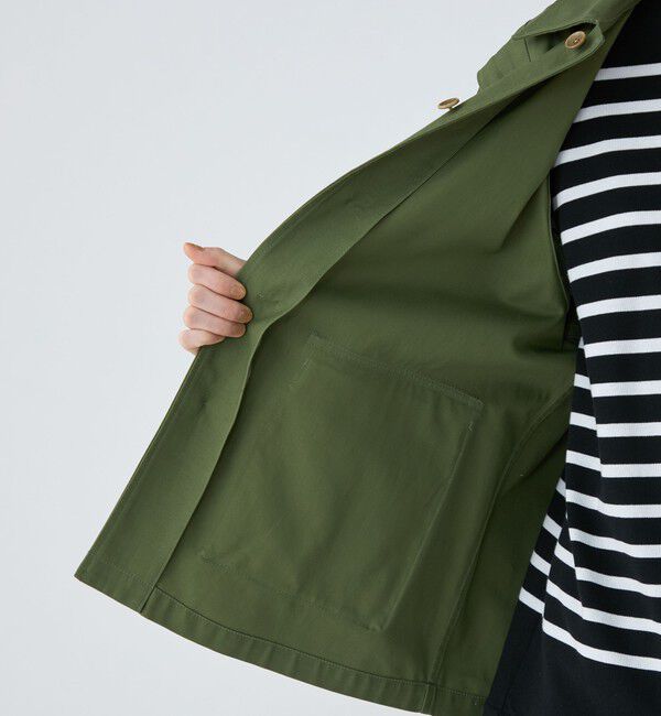 MACPHEE「スラブバックサテン ミリタリージャケット」|ミリタリージャケット|