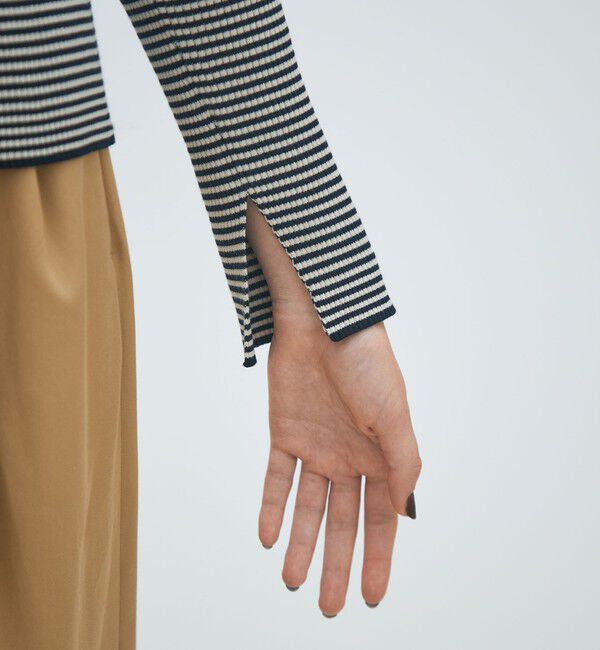 MACPHEE「コットンリブ ジップアップカーディガン」|カーディガン|