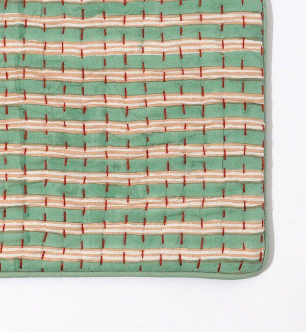 TOMORROWLAND HOME「ブロックプリントキルト クッションカバー（45cm&times;45cm）」|クッション・クッションカバー|