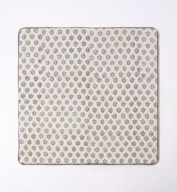 TOMORROWLAND HOME「ブロックプリントキルト クッションカバー（45cm&times;45cm）」|クッション・クッションカバー|