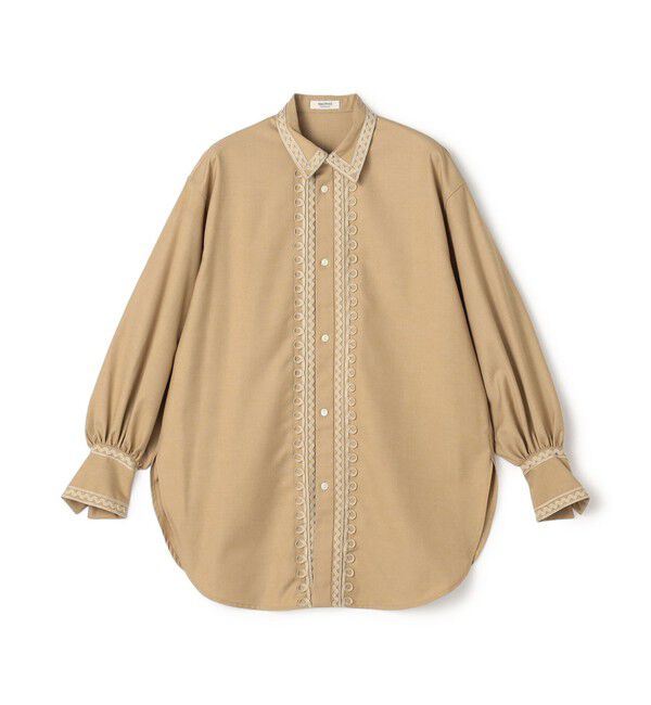 MACPHEE「コードエンブロイダリー チュニックシャツ」|シャツ・ブラウス|41 ベージュ