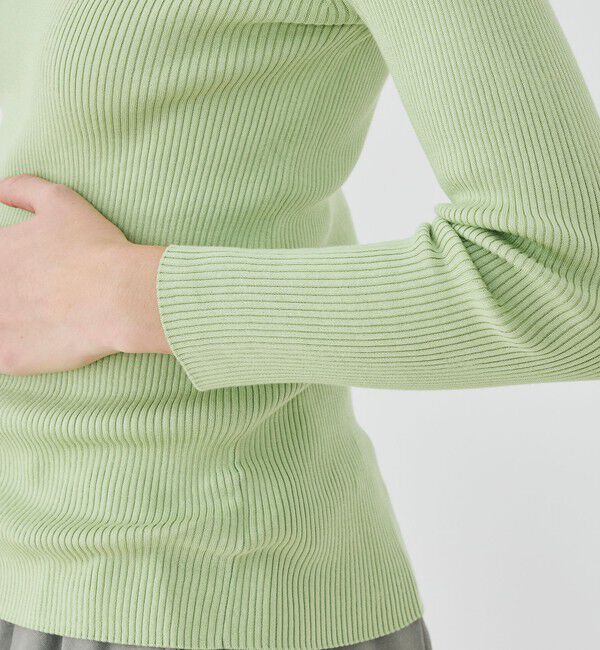 GALERIE VIE「ギザコットンリブ ボートネックプルオーバー」|ニット・セーター|