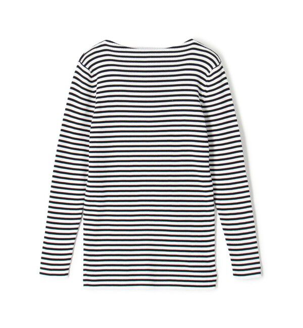 GALERIE VIE「ギザコットンリブ ボートネックプルオーバー」|ニット・セーター|64 ネイビー系