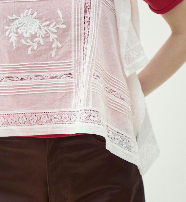 MACPHEE「ビンテージローン キャミソールブラウス」|キャミソール|