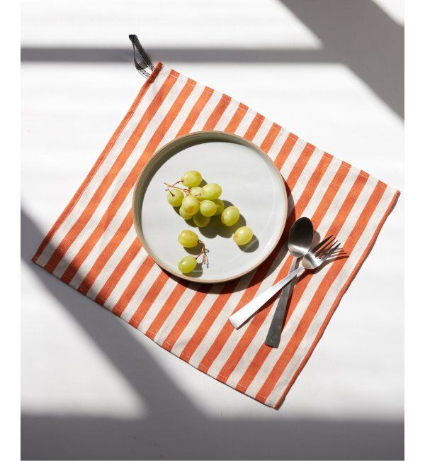 journal standard Furniture「24F1 PLACE MAT STRIPE　プレイスマット」|食器・キッチングッズ|オレンジ