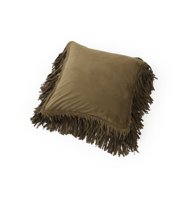 journal standard Furniture「SUEDE FRINGE CUSHION　クッションカバー45cm」|クッション・クッションカバー|