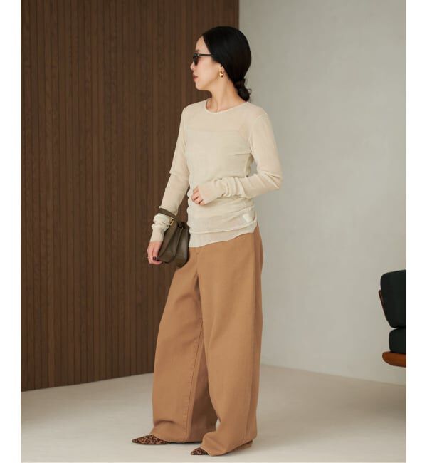 Plage「《追加》Flocky Mesh ロンT」|Tシャツ・カットソー|