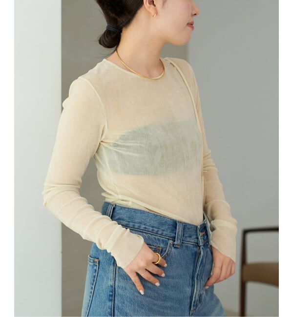 Plage「《追加》Flocky Mesh ロンT」|Tシャツ・カットソー|