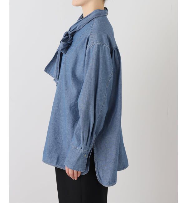 SLOBE IENA「LEDENIM ボサムボウタイトップス」|シャツ・ブラウス|