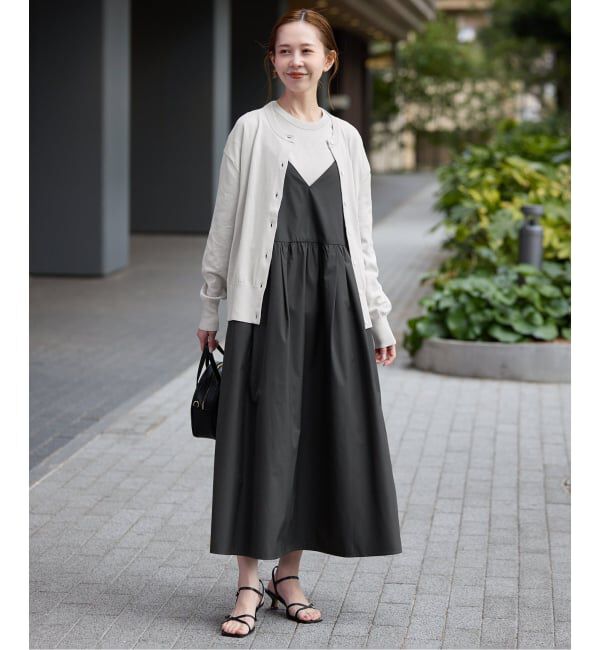 SLOBE IENA「《シリーズあり》コットンキュプラクルーネックカーディガン」|カーディガン|