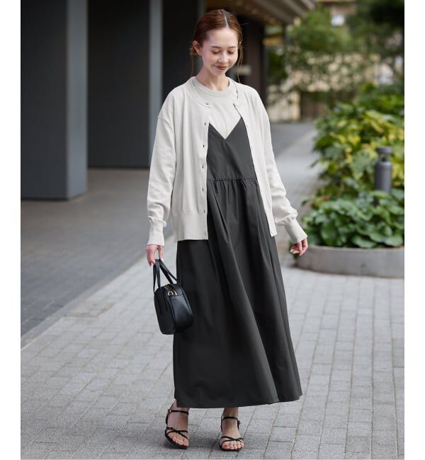 SLOBE IENA「《シリーズあり》コットンキュプラクルーネックカーディガン」|カーディガン|