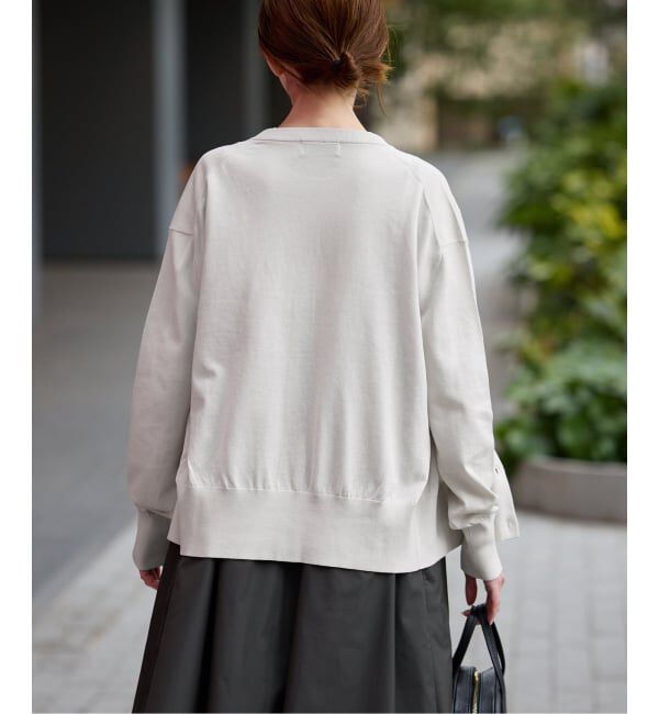 SLOBE IENA「《シリーズあり》コットンキュプラクルーネックカーディガン」|カーディガン|