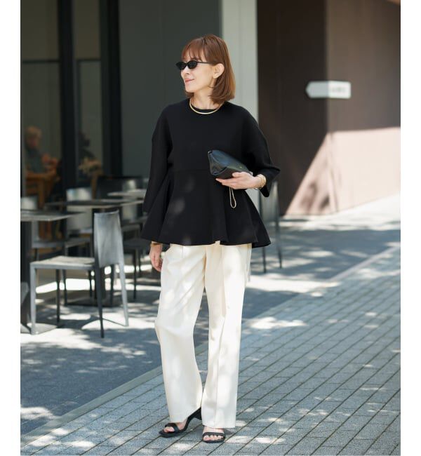 VERMEIL par iena「ペプラムダンボールプルオーバー」|ニット・セーター|