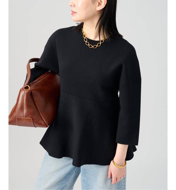 VERMEIL par iena「ペプラムダンボールプルオーバー」|ニット・セーター|