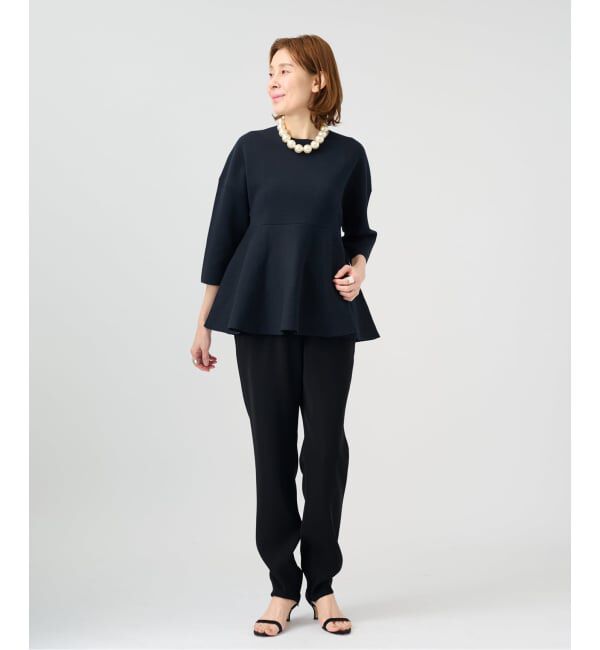 VERMEIL par iena「ペプラムダンボールプルオーバー」|ニット・セーター|