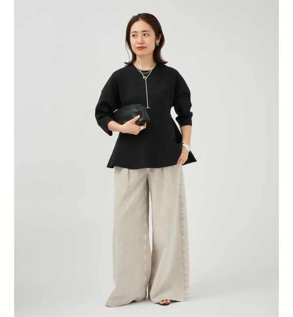 VERMEIL par iena「ペプラムダンボールプルオーバー」|ニット・セーター|