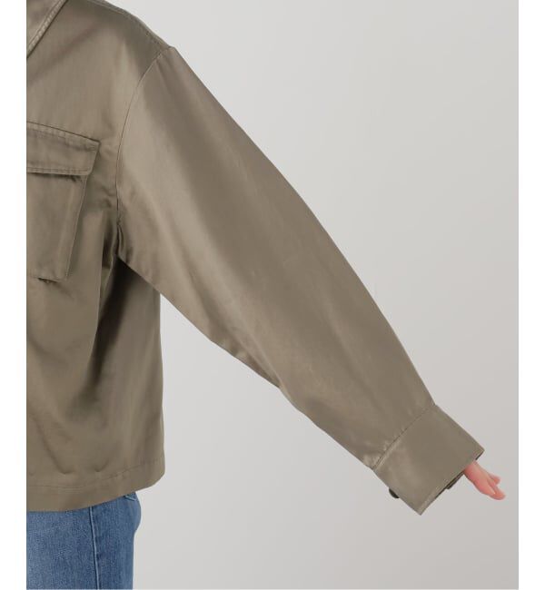 IENA「フィブリルサテン ミリタリーブルゾン」|ミリタリージャケット|