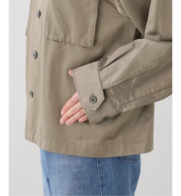 IENA「フィブリルサテン ミリタリーブルゾン」|ミリタリージャケット|