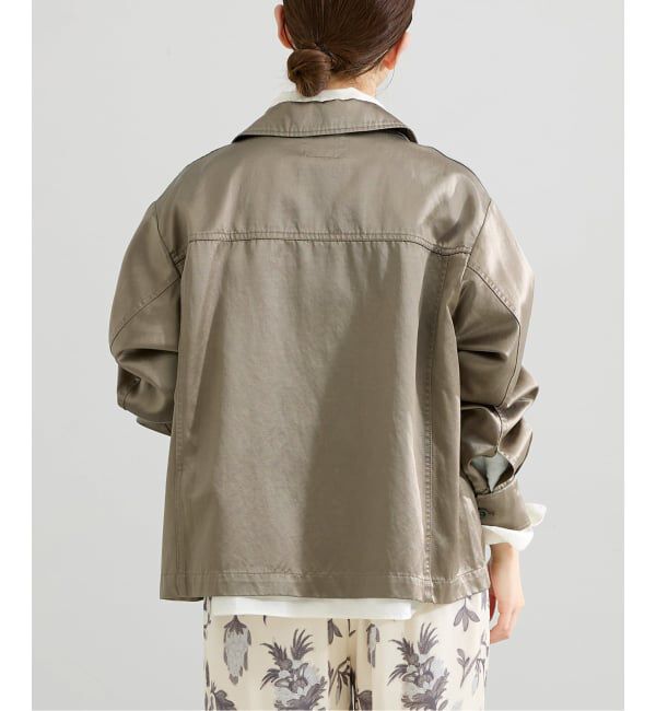 IENA「フィブリルサテン ミリタリーブルゾン」|ミリタリージャケット|