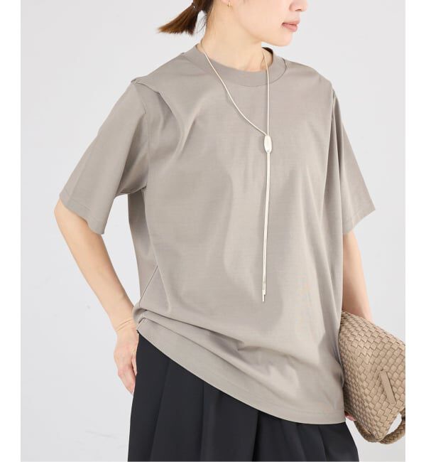 IENA「《予約》GGG/ジージージー CN PLEAT T Tシャツ 02-01-1868」|Tシャツ・カットソー|