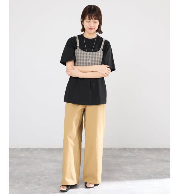 IENA「《予約》GGG/ジージージー CN PLEAT T Tシャツ 02-01-1868」|Tシャツ・カットソー|