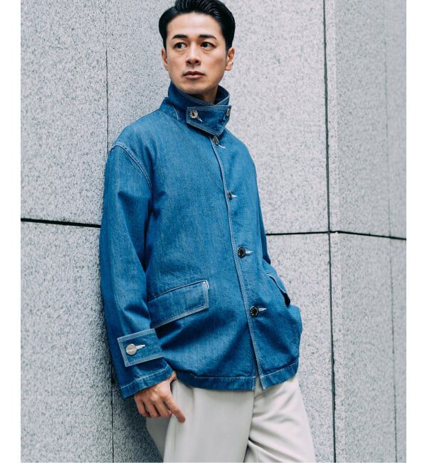 EDIFICE「MACKINTOSH(マッキントッシュ) 別注 HUMBIE デニム SHORT SL(ウォッシュ)」|デニムジャケット|