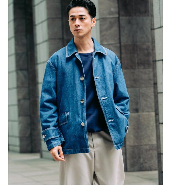 EDIFICE「MACKINTOSH(マッキントッシュ) 別注 HUMBIE デニム SHORT SL(ウォッシュ)」|デニムジャケット|