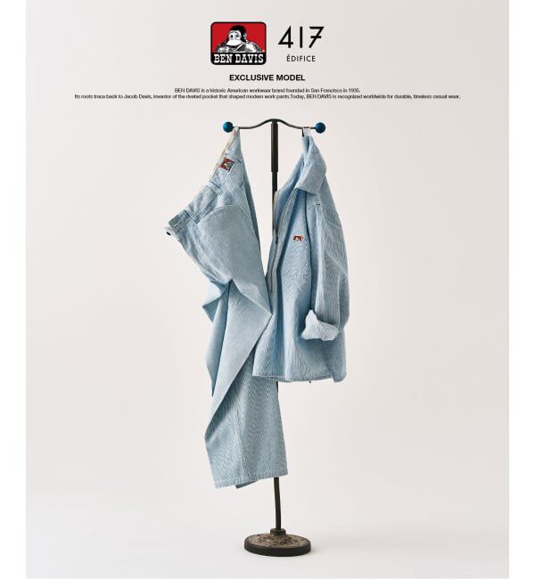 417 EDIFICE「【BEN DAVIS / ベンデイビス】417別注 Half Zip Shirt」|シャツ・ブラウス|