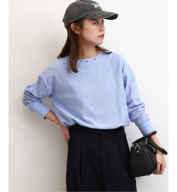 JOURNAL STANDARD relume「《追加7》TCワッフルロングスリーブTシャツ」|Tシャツ・カットソー|ブルー B